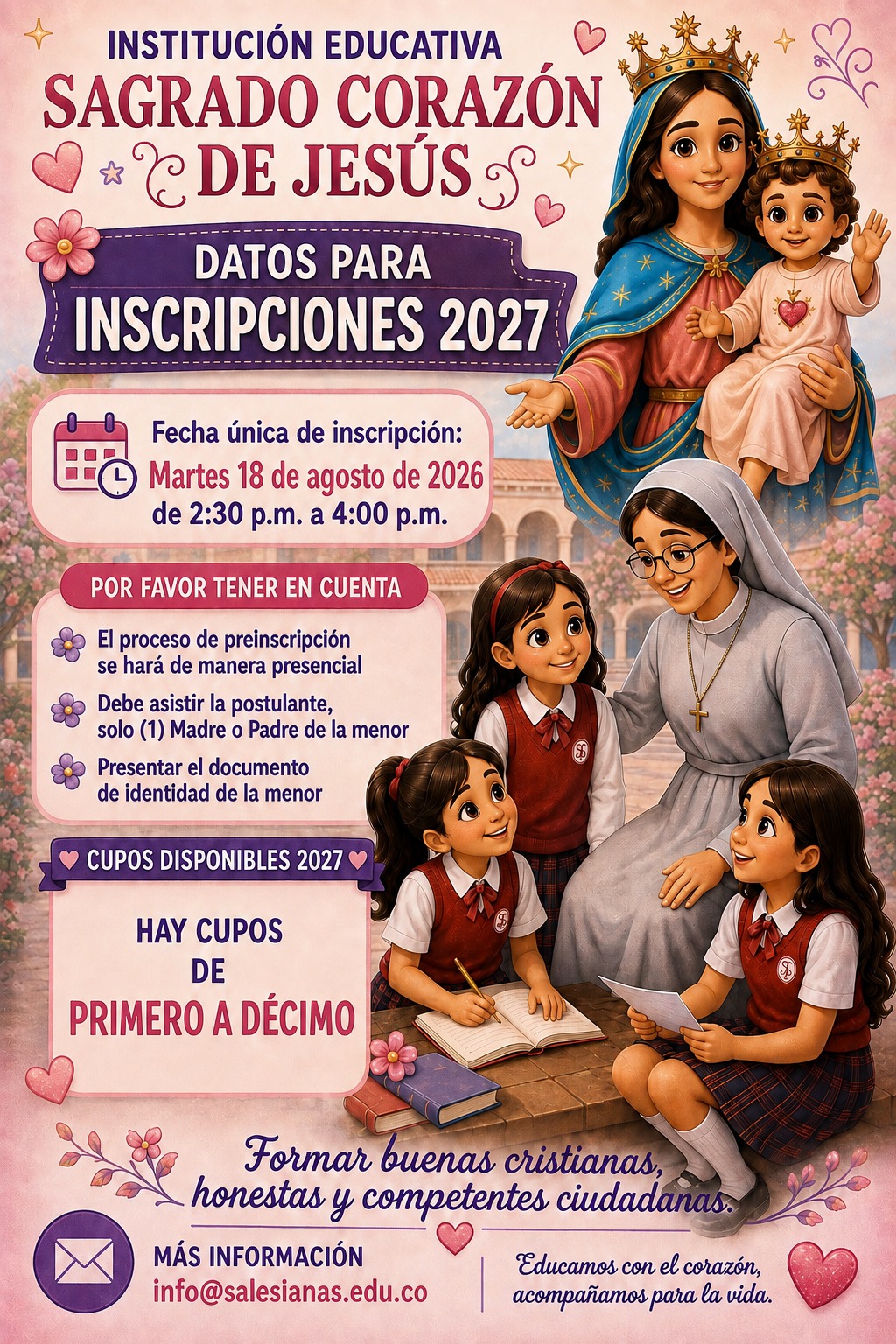 pop up inscripciones